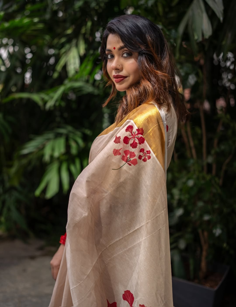 Rathapoovu Luxe Southloom Cotton Saree