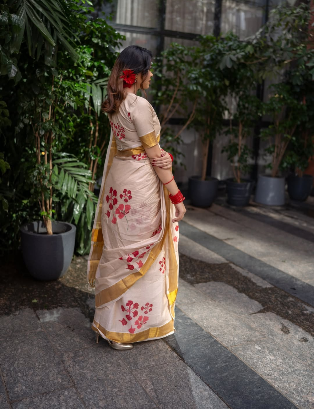 Rathapoovu Luxe Southloom Cotton Saree