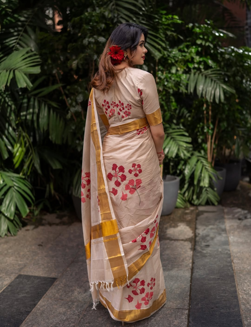 Rathapoovu Luxe Southloom Cotton Saree