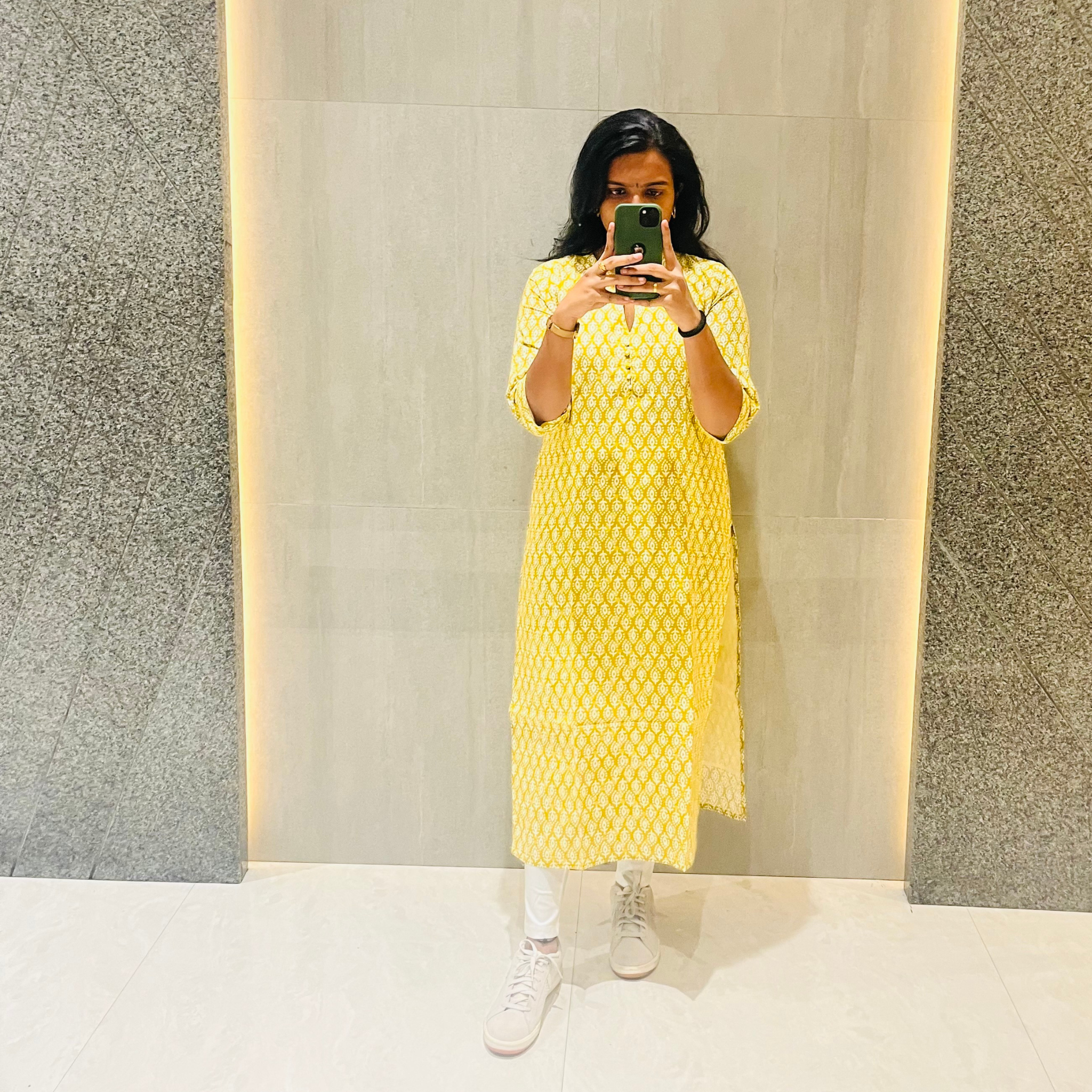 Indie Motif Cotton Kurti Top