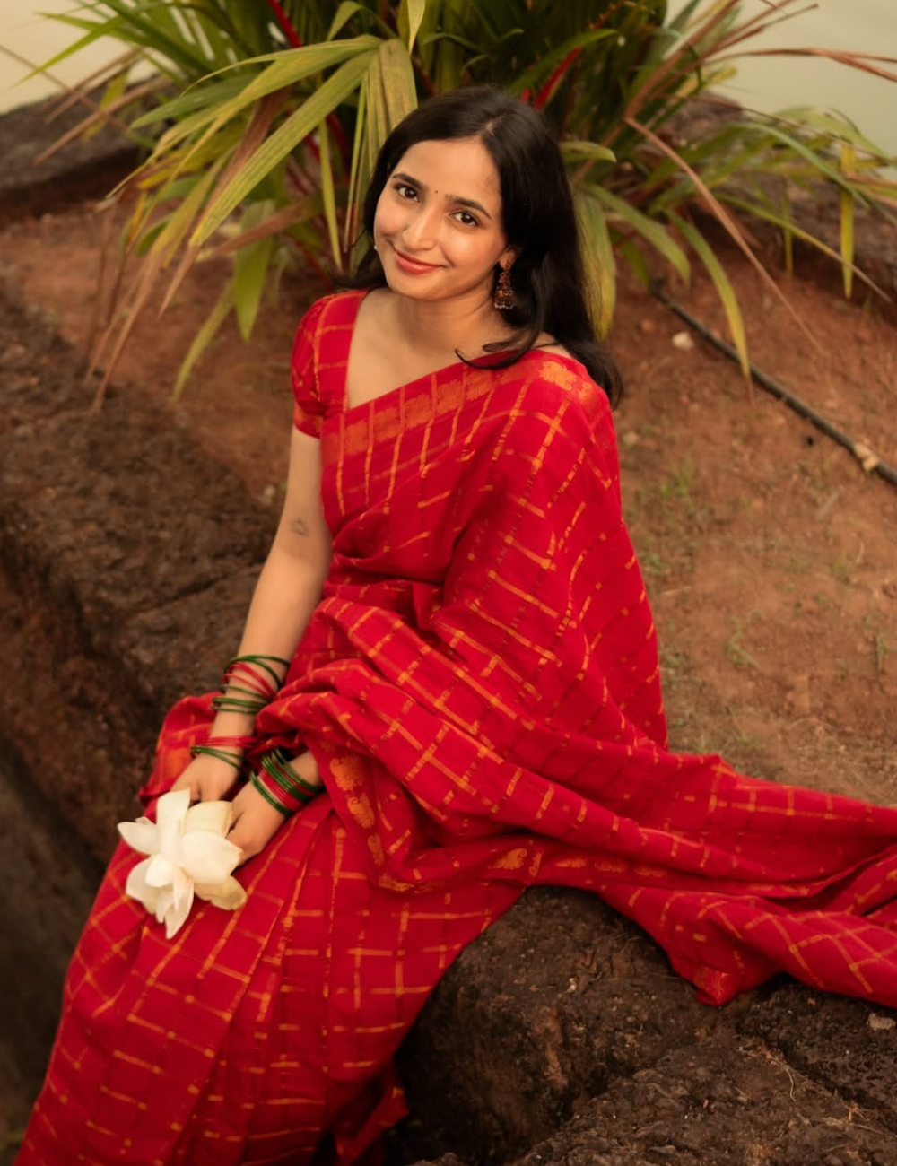 Red Sungadi Cotton Handloom Saree