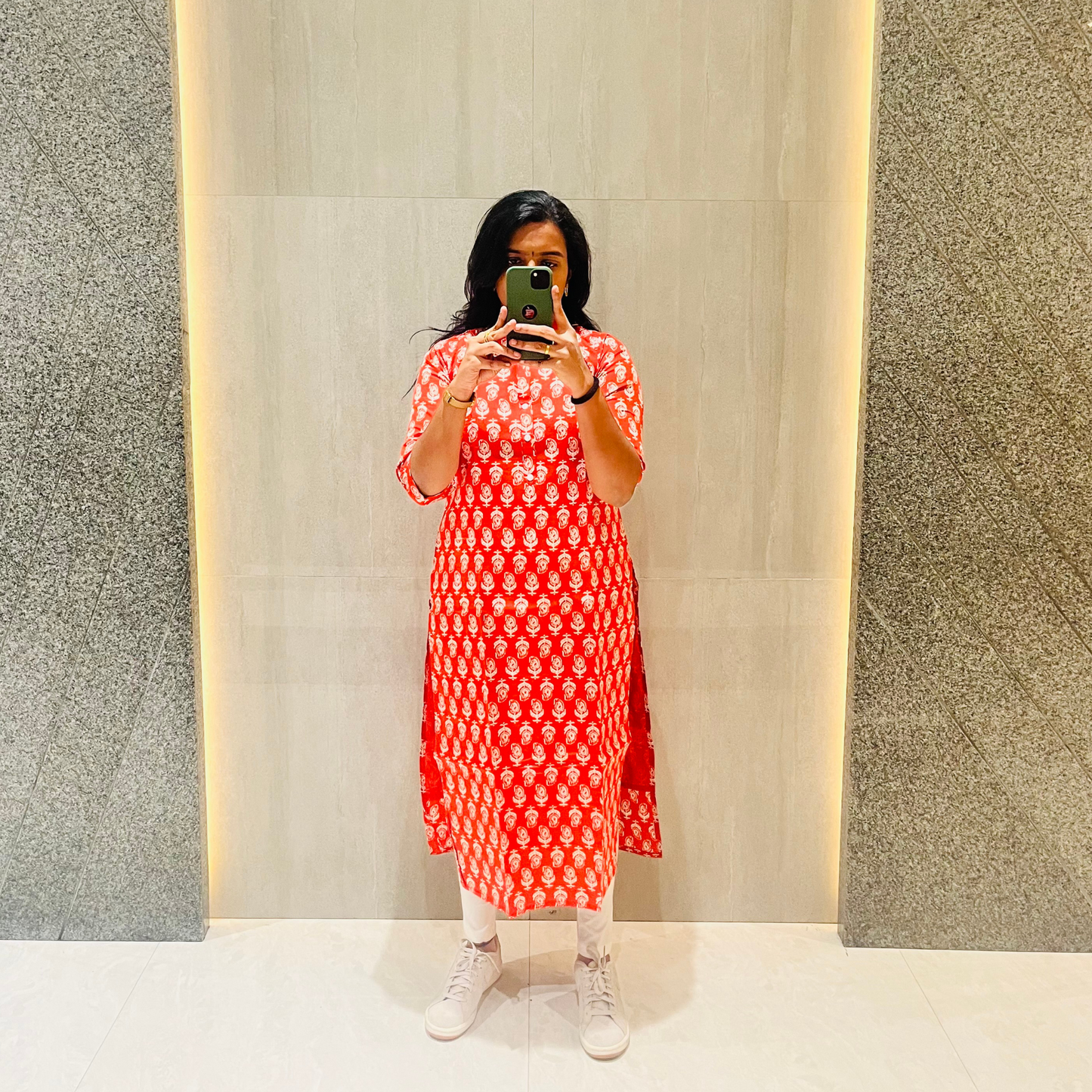 Indie Motif Cotton Kurti Top