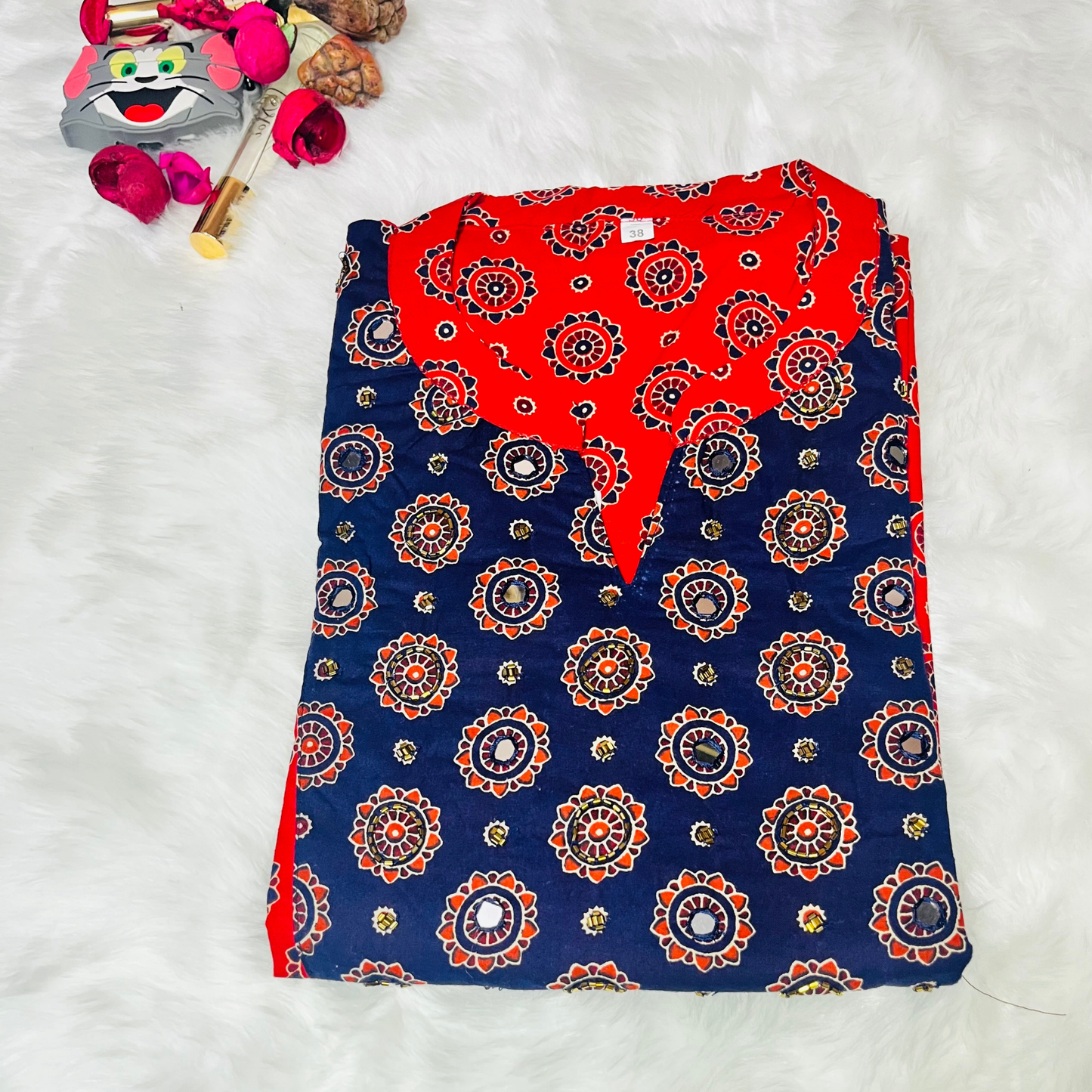 Ajrak Poise Kurti Top