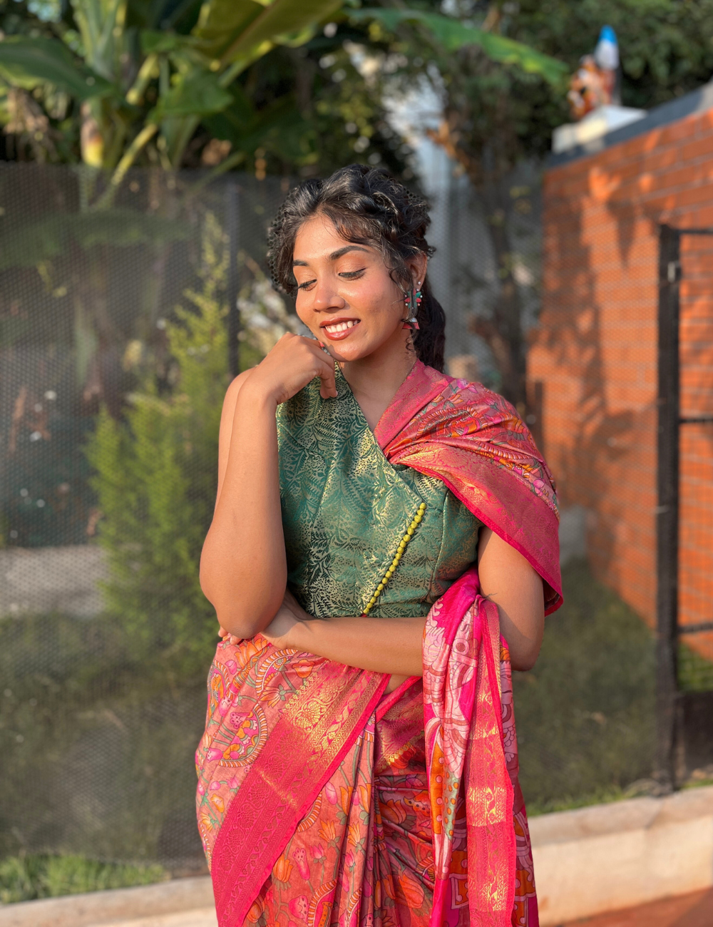 Pink Patola Silk Saree