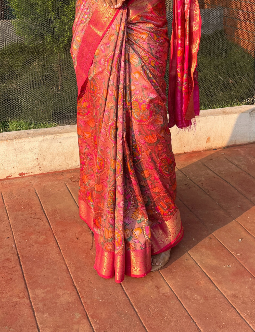 Pink Patola Silk Saree