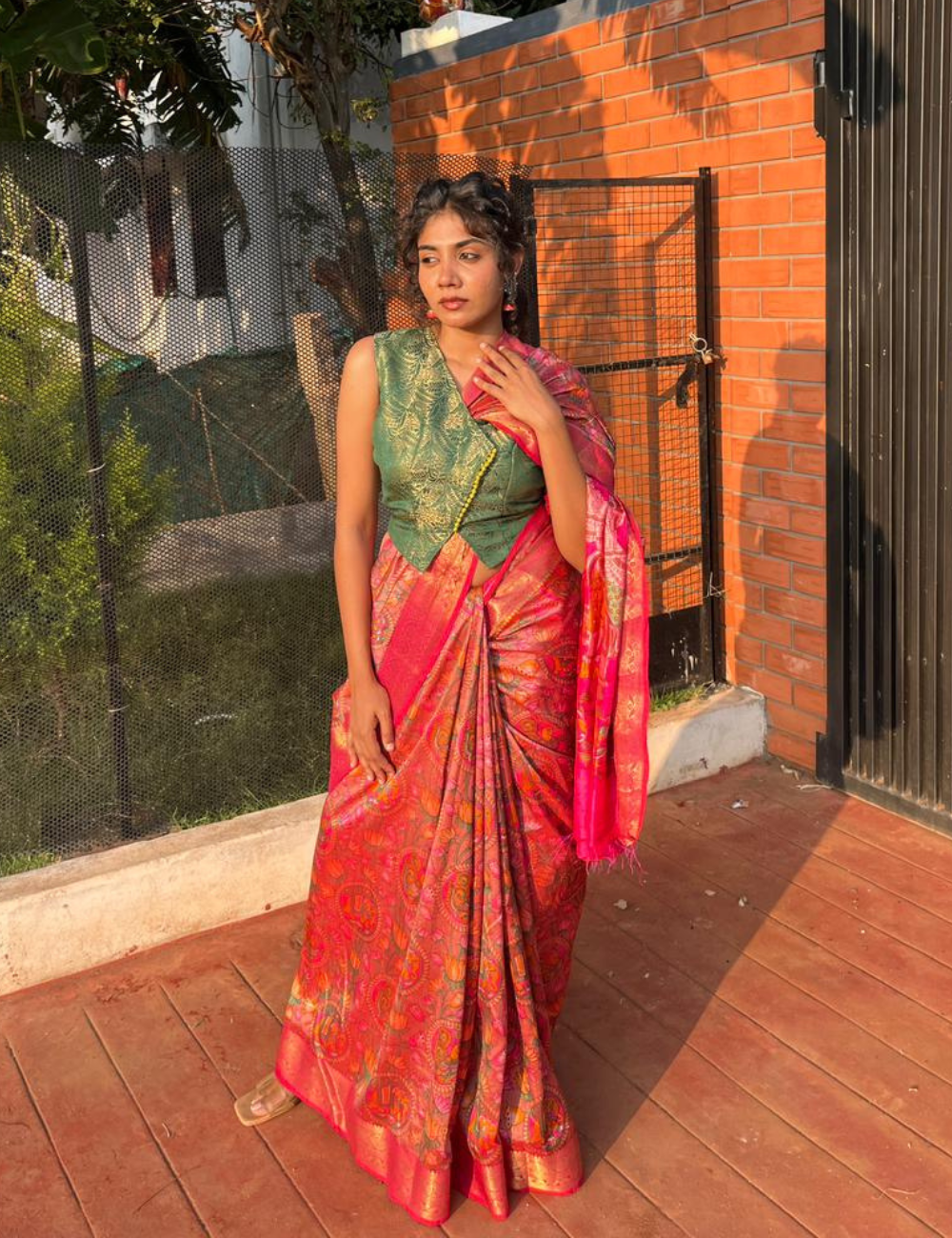 Pink Patola Silk Saree