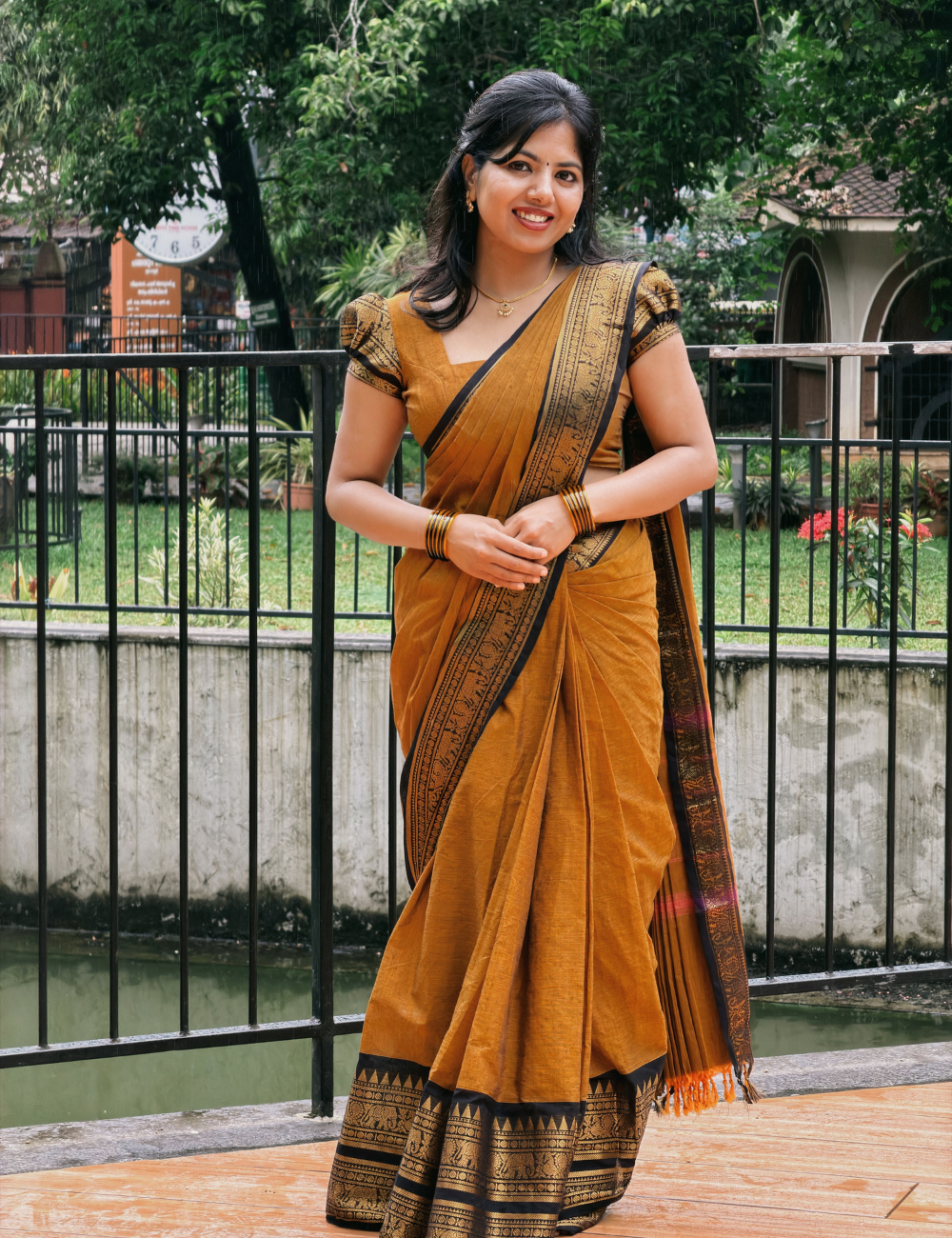 Manjalnilavu - Vintage Chettinad Cotton saree