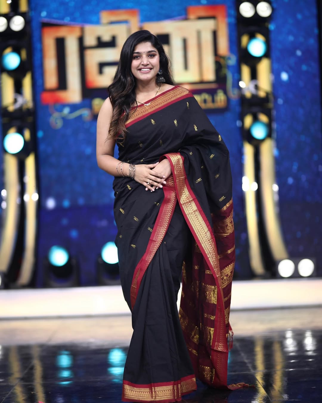 Black Butta Kalyani Silk Cotton Saree