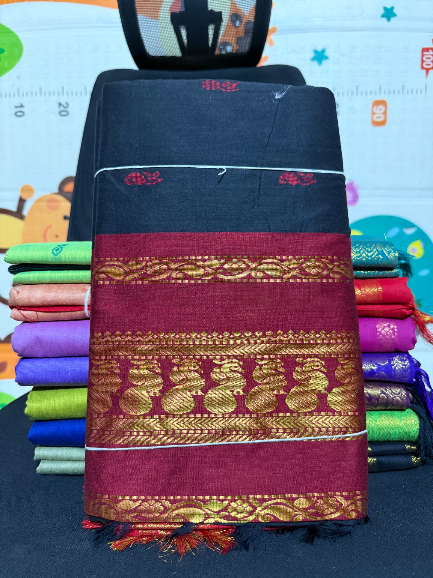 Black Butta Kalyani Silk Cotton Saree