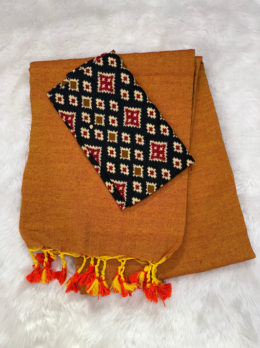 Honey Dew - Khadi Combo Saree