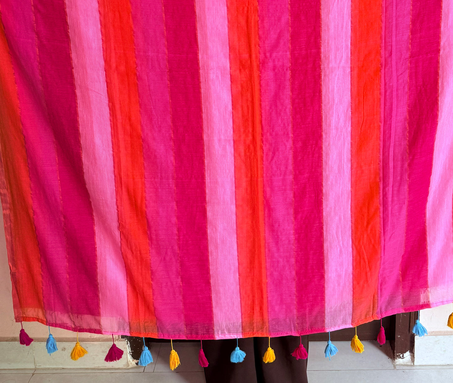 Srinidhi Shetty inspired Rainbow Mul Cotton Saree