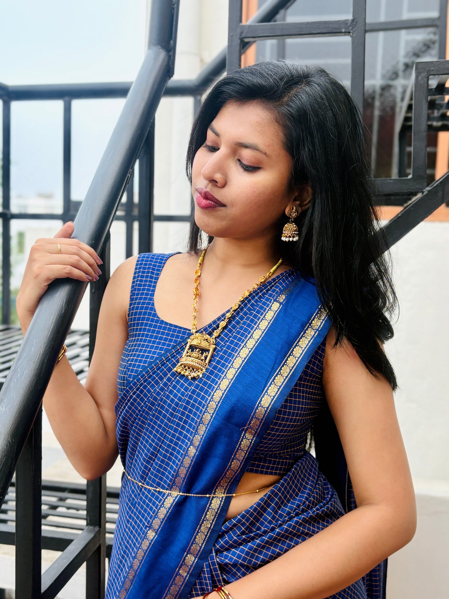 Blue - Kalyani Silk Cotton Saree
