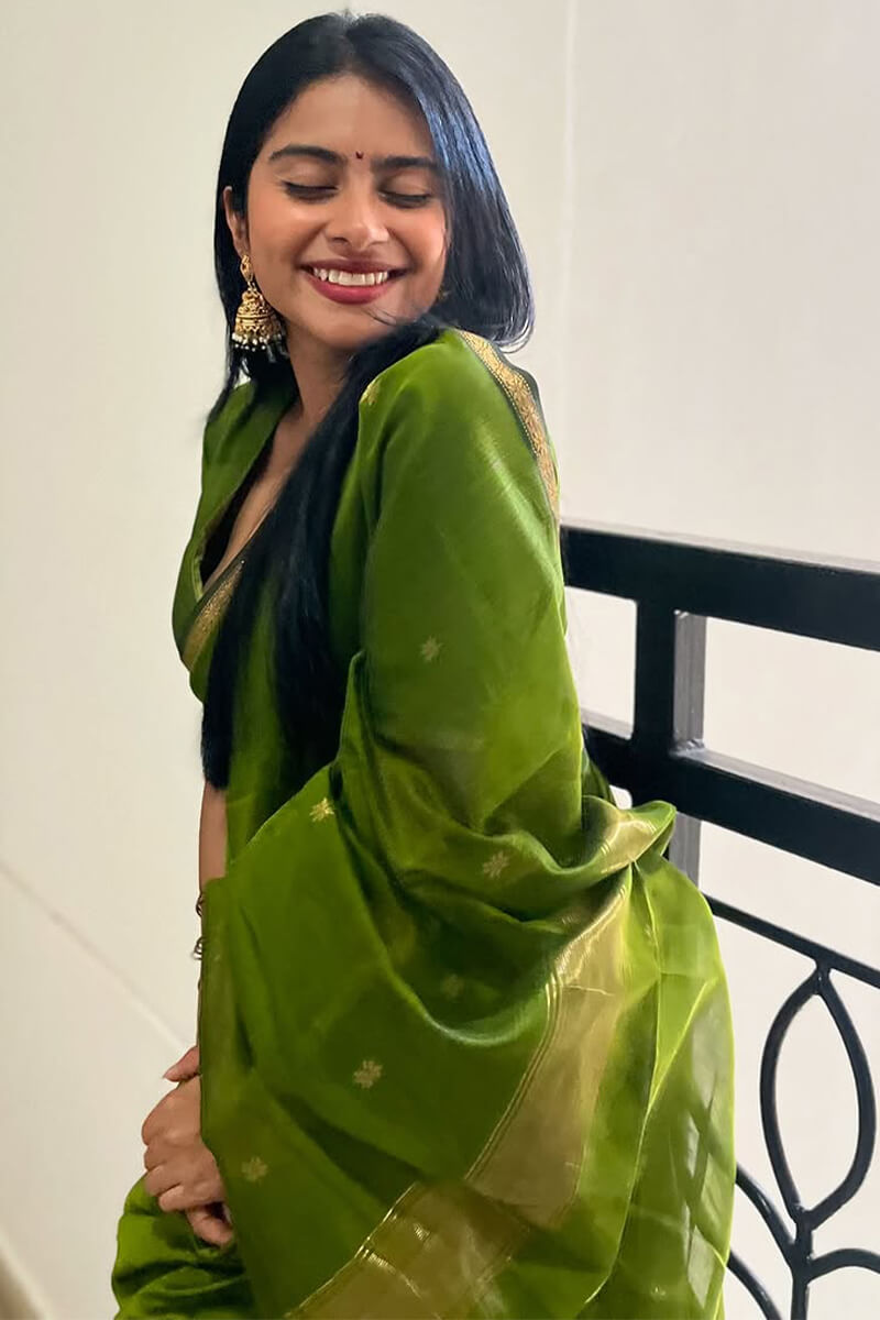 Light Green - Silk cotton Handloom Saree