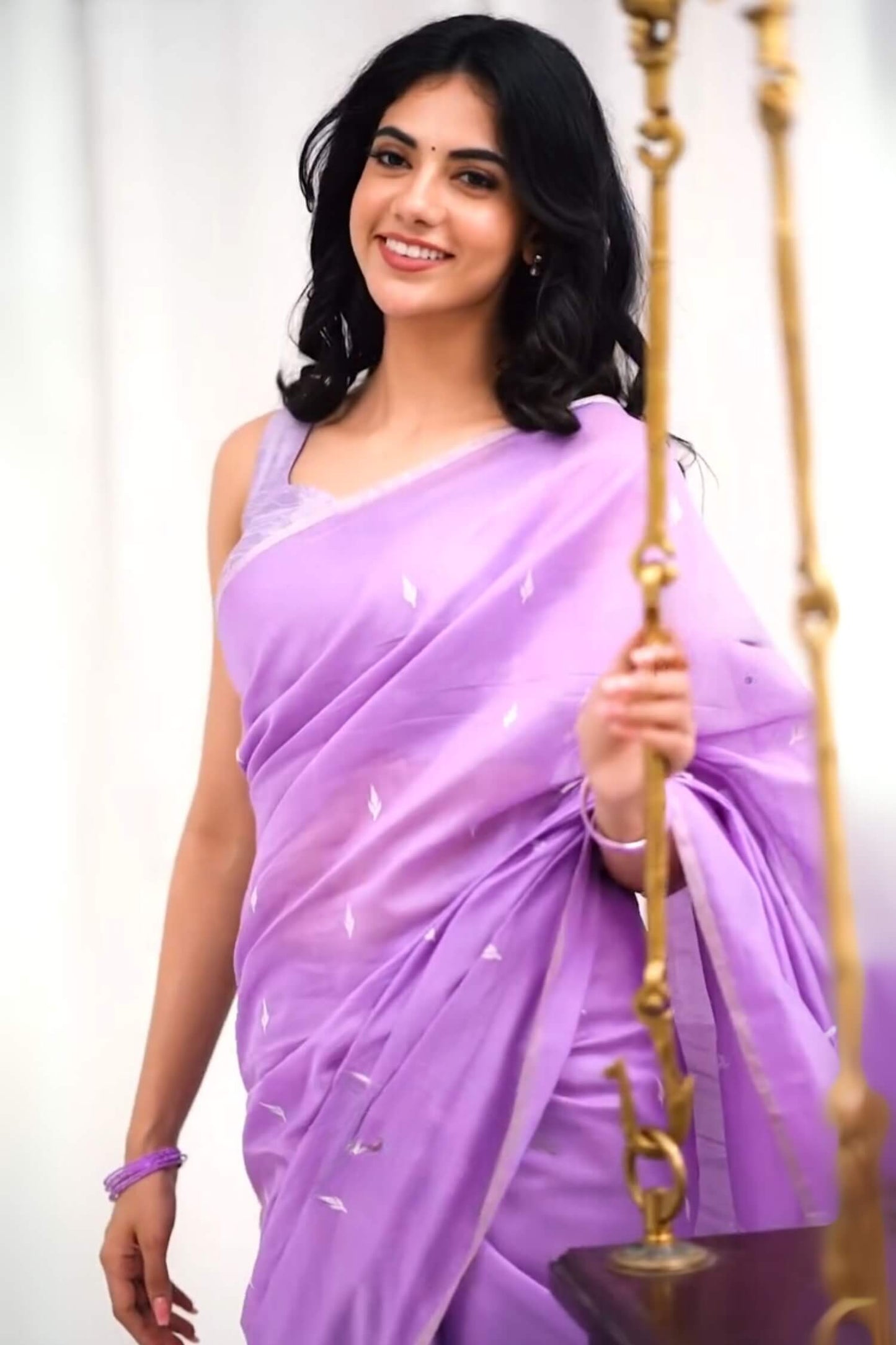 Lilac - Silk Cotton saree