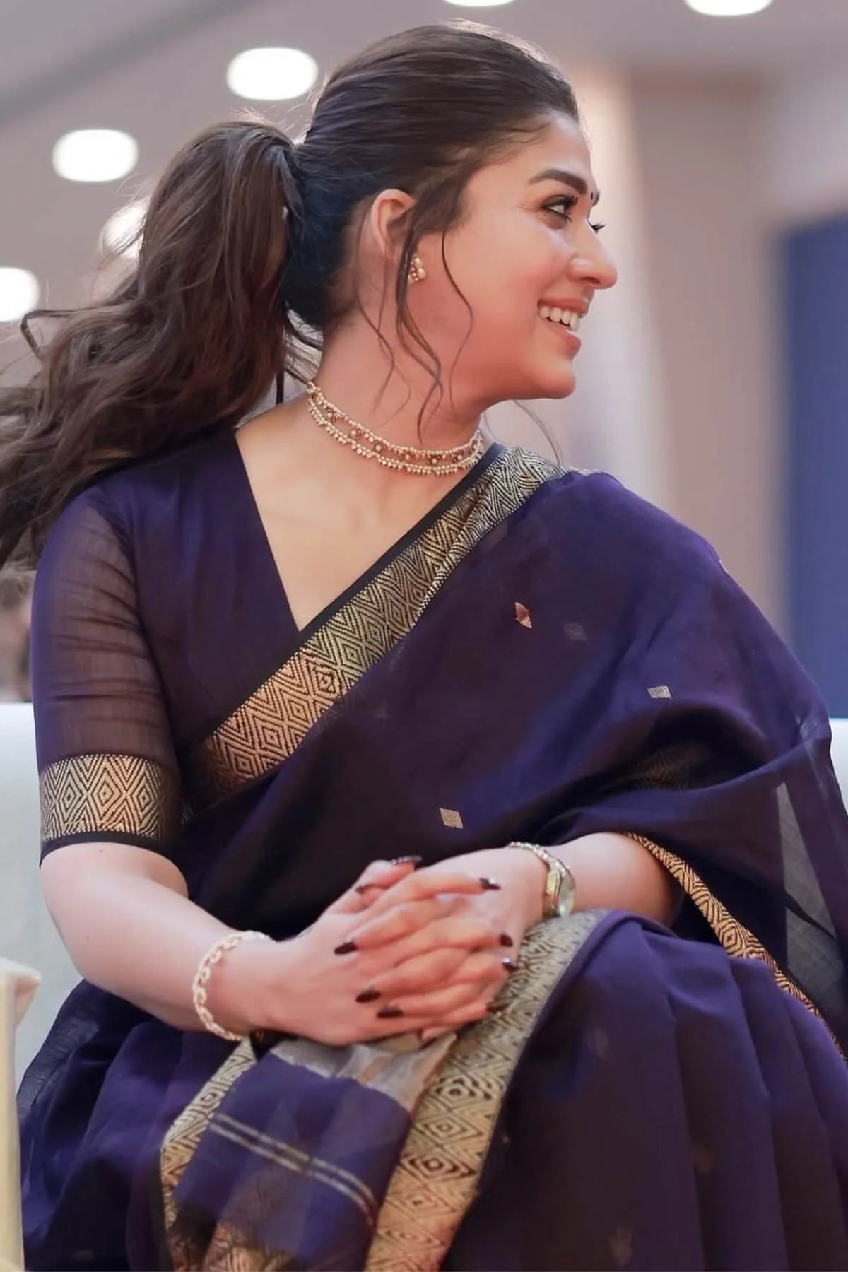 Violet - Nayanthara Silk cotton Handloom Saree