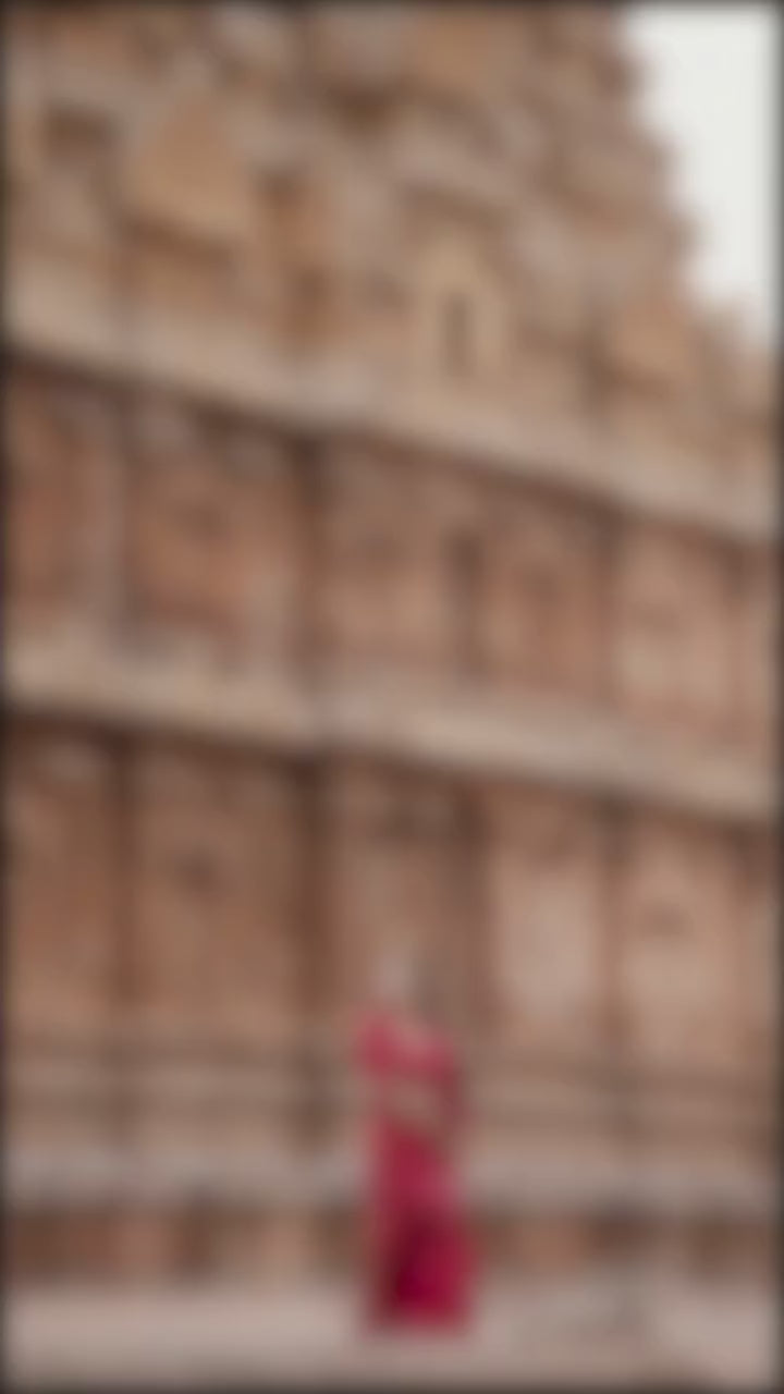Brick Red - Silk Cotton Handloom Saree